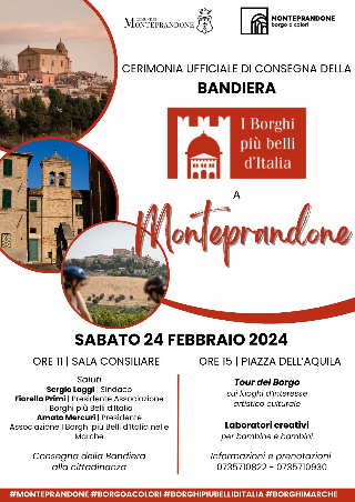 Monteprandone riceve la bandiera de “I Borghi più belli d’Italia”: appuntamento sabato 24 alle 11